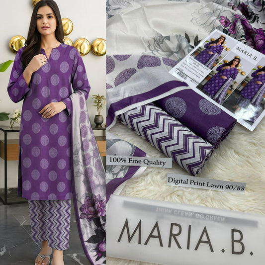 MARIA B PREMIUM DIGITAL PRINT AIRJET LAWN 90/88 VOLUME  AIRJET LAWN 90/88 DIGITAL PRINT