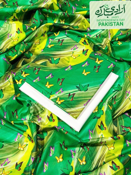 (IB BONANZA ORGINAL LAWN Happy independence day colors)  DIGITAL PRINT LUXURY LAWN 90/70